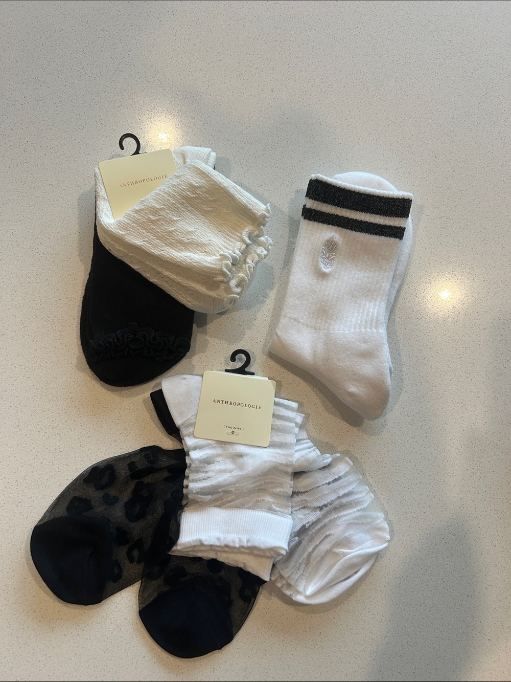 NWT sock bundle - Anthro & Free People Mvmt - Black and White